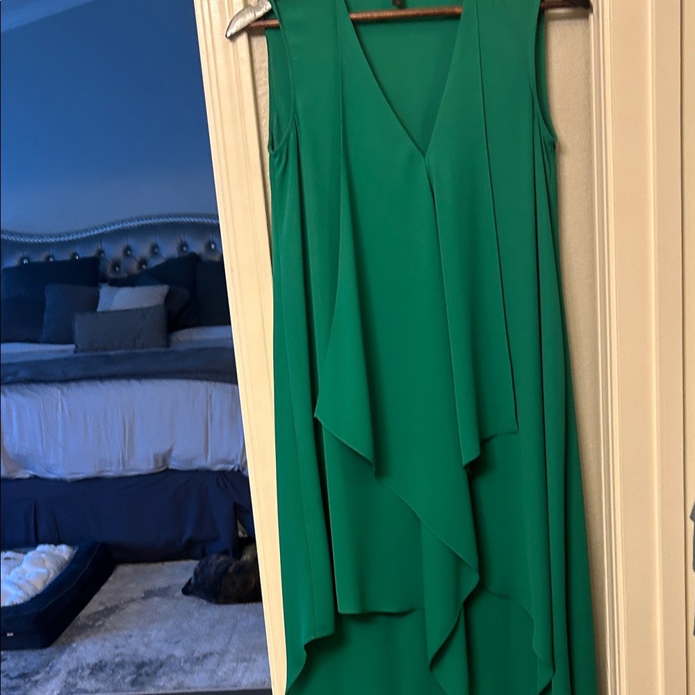 BCBGMaxAzria Asymmetrical Green Dress